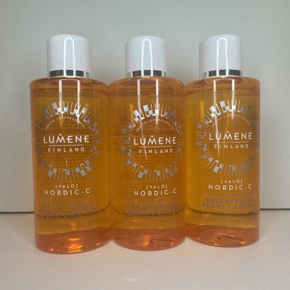 3 Pk LUMENE Finland Nordic C Brightening Beauty Lotion Glow Lumenessence 5.1 oz